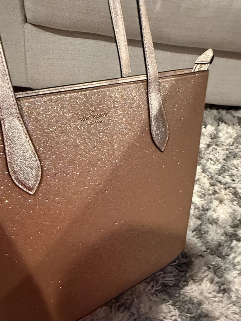 kate spade Rose Gold Glitter Tote
